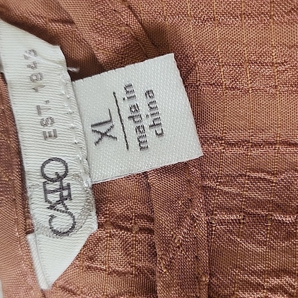 Cato peachy brown textured swing blouse with longer sleeves and button b… - Picture 12 of 14
